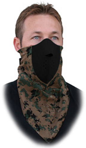 Ditital Green Camouflage Deodanna, Half Face Mask